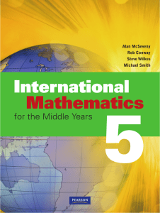 International Mathematics 5: Middle Years Textbook