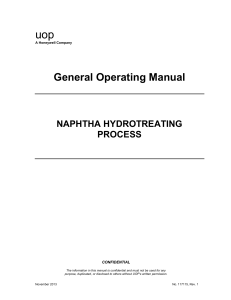 Naphtha Hydrotreating Process Operating Manual