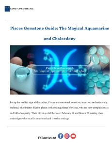 Pisces Gemstones: Aquamarine & Chalcedony Guide