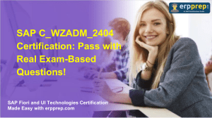 SAP C_WZADM_2404 Certification: Exam Questions & Prep