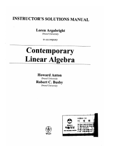 Contemporary Linear Algebra Solutions Manual