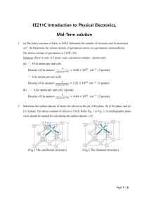 Physical Electronics Mid-Term Exam Solution