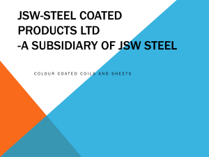 JSW Steel Coated Products: Color Coated Coils & Sheets