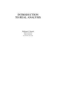 Introduction to Real Analysis Textbook