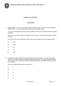 Thinking Skills Exam Paper 2012/2013