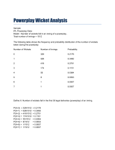 IPL Powerplay Wicket Analysis: Probability & Statistics