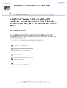 Estuarine Fish Fauna Survey: South Africa's Southeast Coast