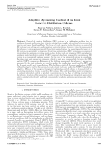 Adaptive Control of Reactive Distillation: RTO & NMPC