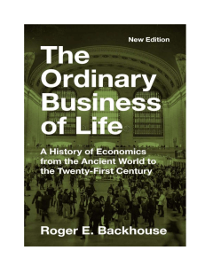 The Ordinary Business of Life: Economics History