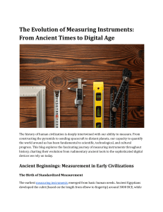 Evolution of Measuring Instruments: Ancient to Digital