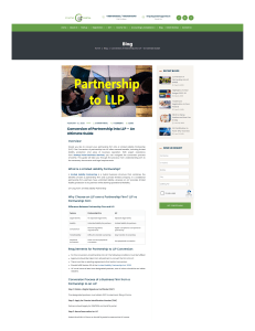 Partnership to LLP Conversion: An Ultimate Guide