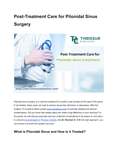 Pilonidal Sinus Surgery: Post-Op Care & Recovery