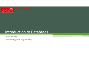 Introduction to Databases: Concepts & Applications