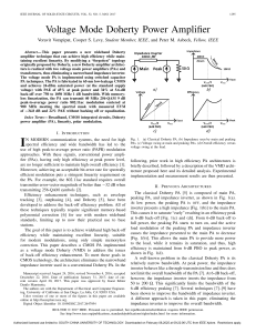 Voltage Mode Doherty Power Amplifier - High Efficiency