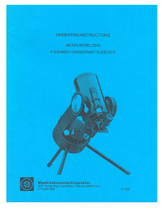Meade 2045 Telescope Manual: Setup & Features
