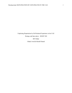 Repatriation of Expatriates in the UAE: A Research Study