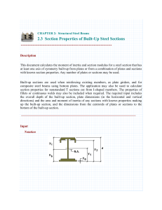 Steel Beam Section Properties Calculation