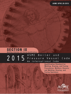 ASME BPVC Section IX: Welding & Brazing Qualification Standard 2015