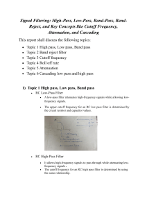 Signal Filtering: High-Pass, Low-Pass, Band-Pass Filters