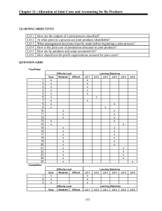 Joint Cost Allocation & By-Products Accounting