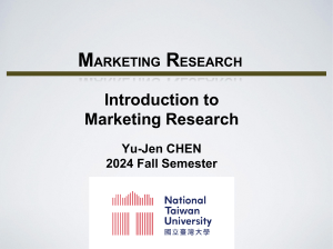 Marketing Research Course Intro - NTU Fall 2024