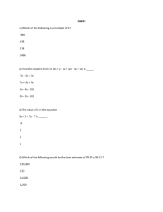 Multi-Subject Test: Math, Science, English, Logic, Filipino