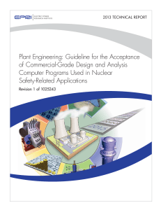 Nuclear Safety: Commercial-Grade Computer Program Acceptance