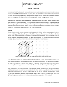 Crystallography: Crystal Structure, Lattices, Packing Factor