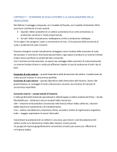 Economie di Scala Esterne e Localizzazione: Appunti