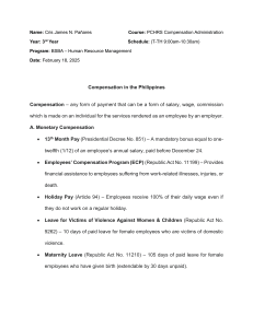 Philippine Compensation: Benefits & Laws