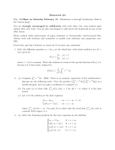 PDE Homework: Diffusion, Heat, and Wave Equations