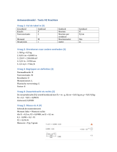 Physics Test Answer Key: Forces and Moments