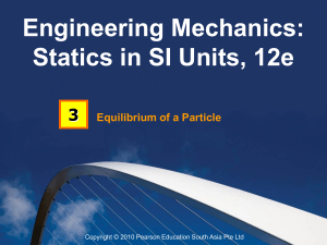 Particle Equilibrium: Statics in SI Units