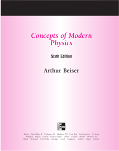 Concepts of Modern Physics by Arthur Beiser 