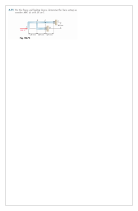 Statics Problem: Force on Frame Member ABC