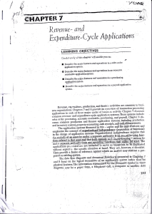 Revenue & Expenditure Cycles: Accounting Systems