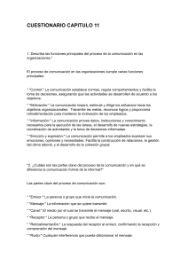 Cuestionario sobre Comunicación Organizacional