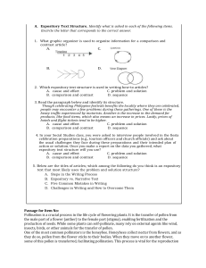 Expository Text Structures & Pollination Worksheet