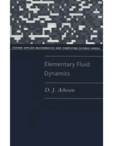 Elementary Fluid Dynamics Textbook by D.J. Acheson