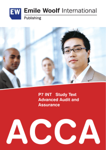 ACCA P7 Advanced Audit & Assurance Study Text