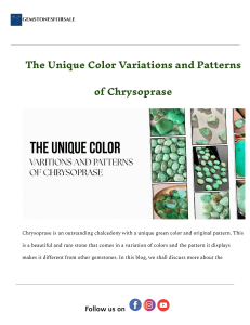 Chrysoprase: Color Variations & Patterns of the Gemstone