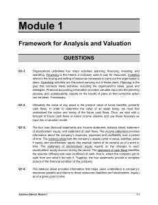 Financial Statement Analysis & Valuation Solutions Manual