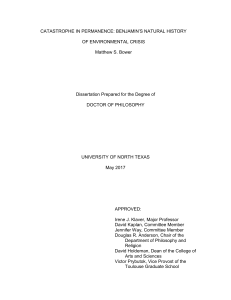 Benjamin's Natural History of Environmental Crisis Dissertation