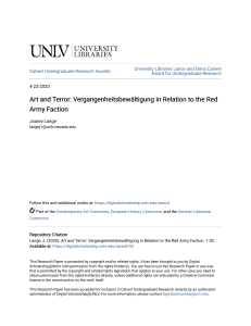 Art & Terror: RAF & Vergangenheitsbewältigung Research Paper