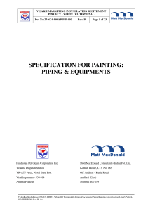 Painting Specification: Piping & Equipment - White Oil Terminal