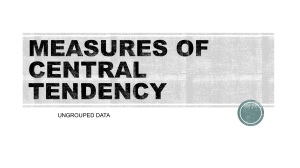 Central Tendency: Mean, Median, Mode for Ungrouped Data