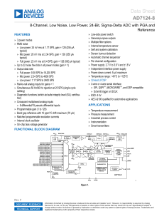 AD7124-8 Data Sheet: 24-Bit ADC with PGA & Reference