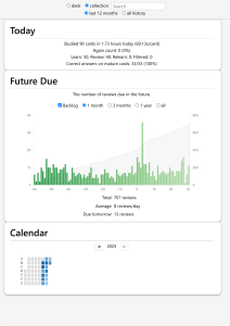 Spaced Repetition Learning Statistics Report