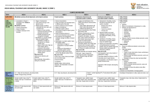 Grade 12 Geography: Climate, Weather & Geomorphology Plan