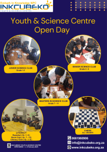 Inkcubeko Youth & Science Centre Open Day Flyer